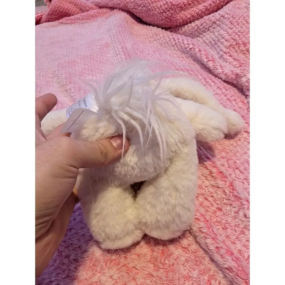 Animal Adventure White Plush Bunny Rabbit Cream Floppy Ears Stuffed Animal Lovey